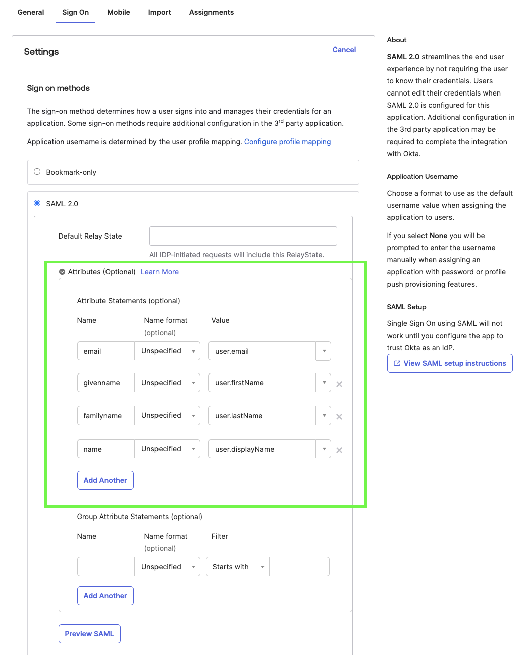Attribute Mappings