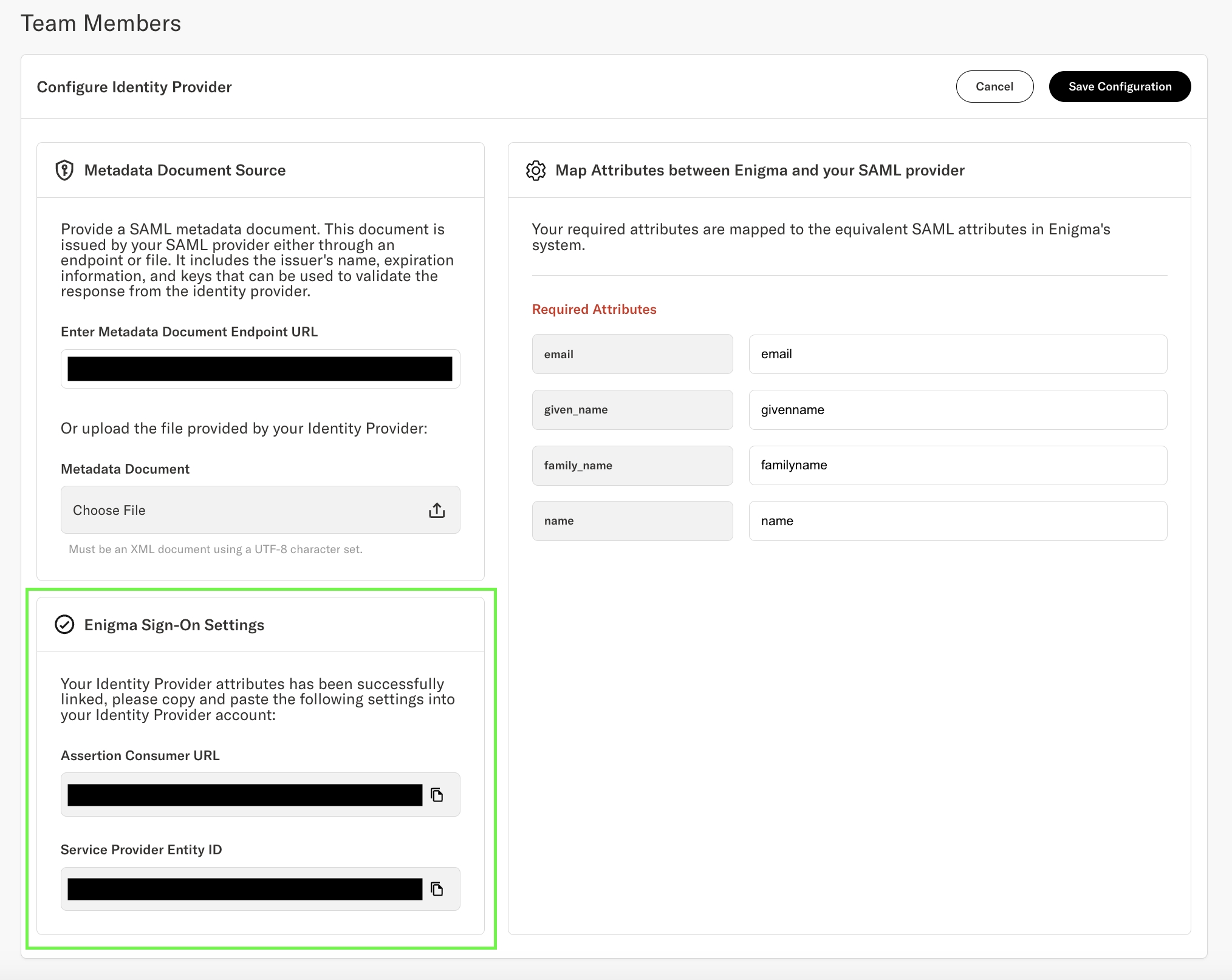 Sign-On Settings